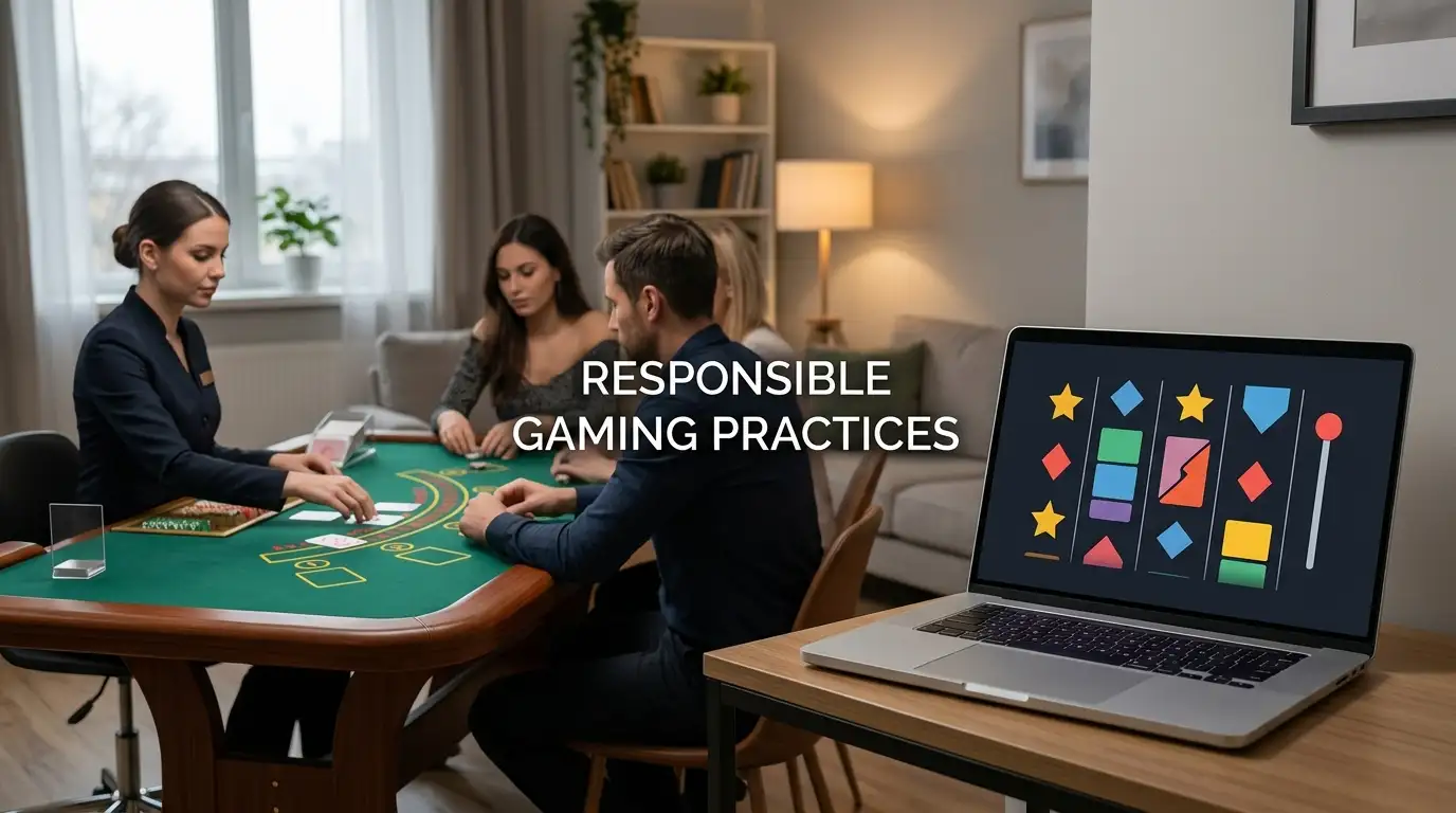 Live dealer table and slot-style game tiles on a neutral casino lobby screen